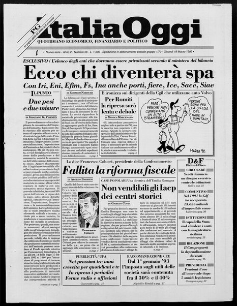 Italia oggi : quotidiano di economia finanza e politica